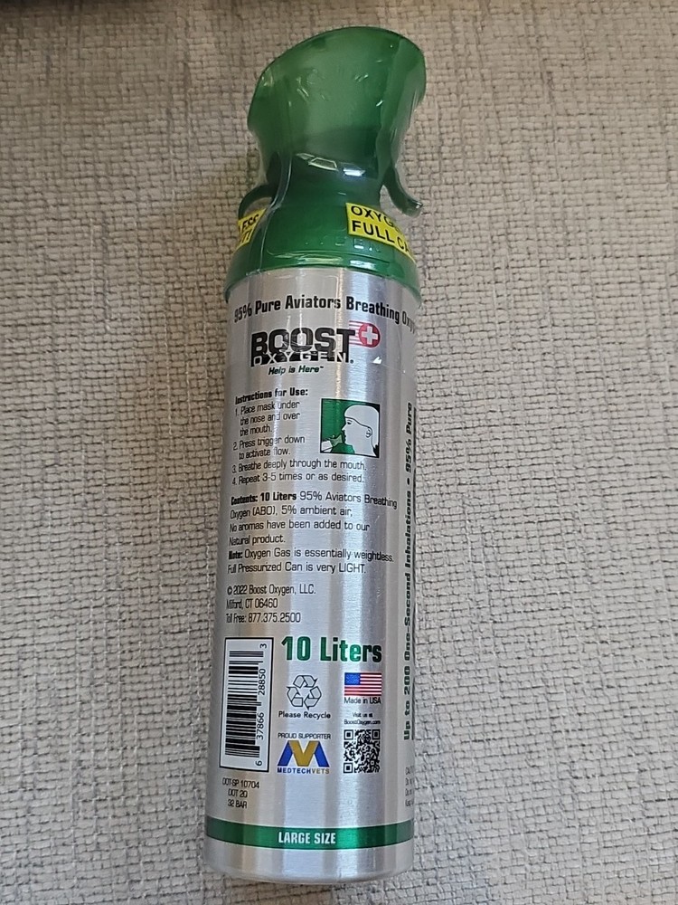 Boost Oxygen 95% Pure Oxygen Natural - Large Large Unit
