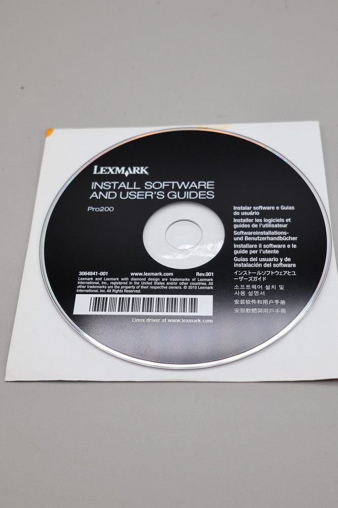 Lexmark Pro200 series Printer Installation Software CD and User Guide