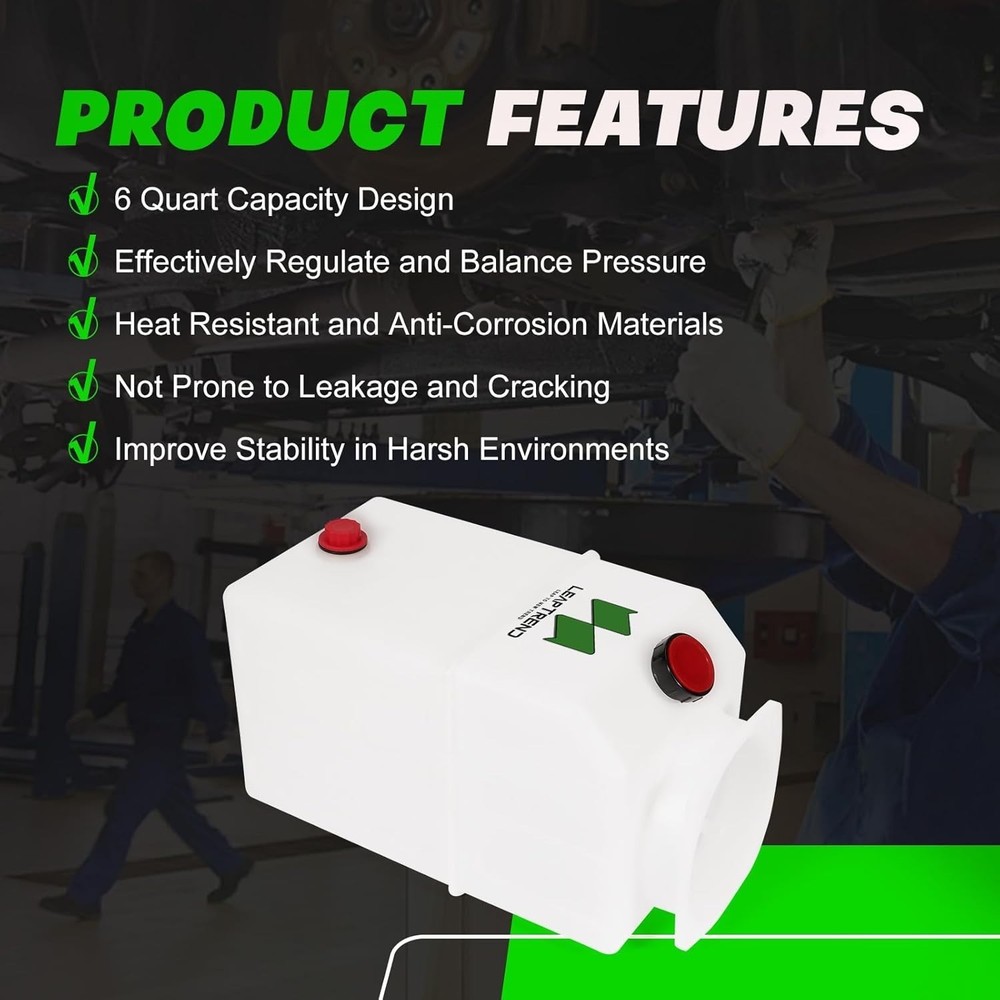 6 Quart Poly Power Unit Fluid Reservoir Tank Hydraulic Systems Compatible