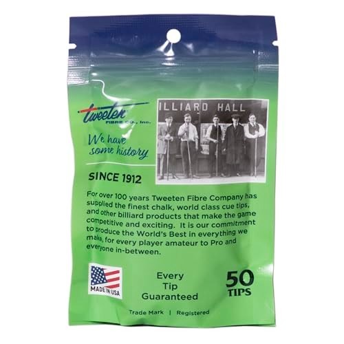 Triangle Billiard Pool Cue Tips - 50 Pack - Choose Size - High Quality, Durable