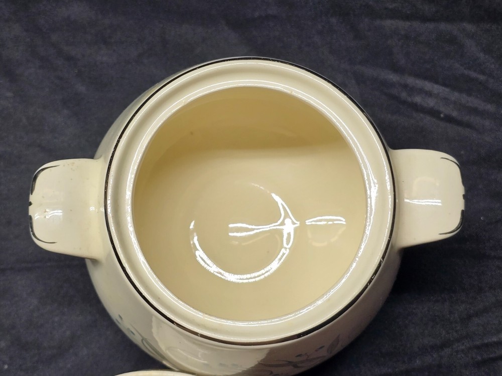 Homer Laughlin Celeste Footed Sugar Bowl with Lid