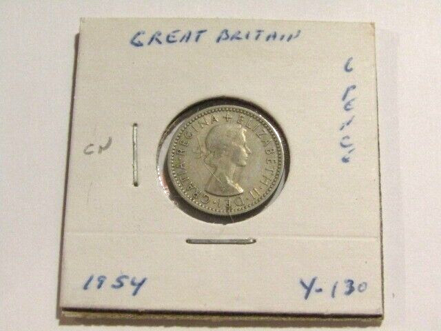 Great Britain 1954 6 Pence Coin
