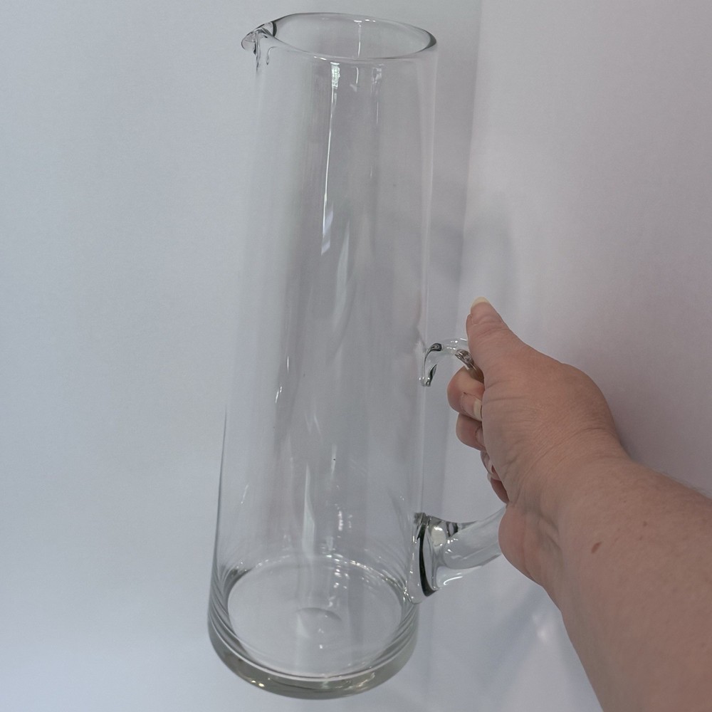 Vtg Holmegaard Style Martini Pitcher With 5 Ball Base Glasses Read Description