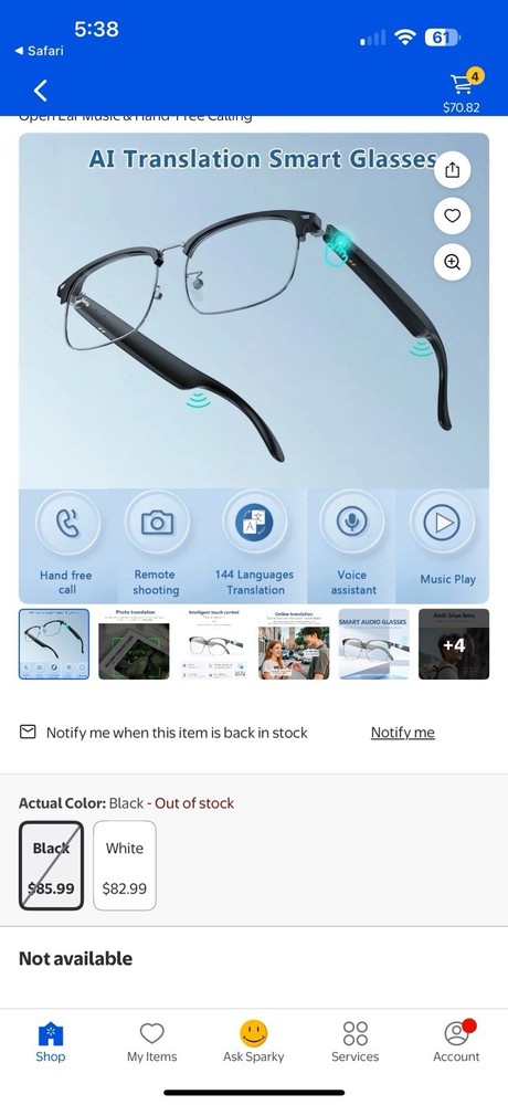 AI Translation Smart Eyewear