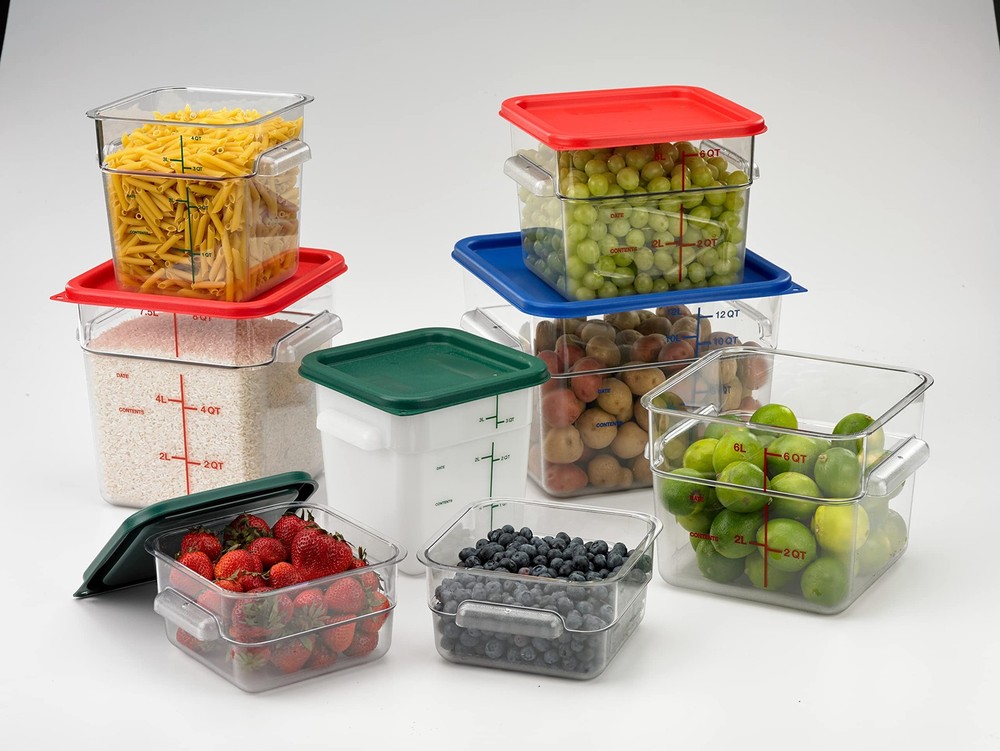 Squares Square Food Storage Container with Stackable Design for Catering, Buf...