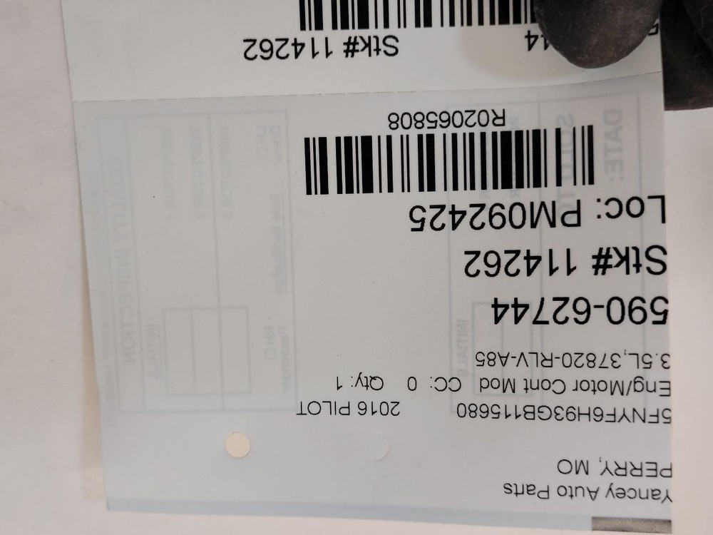 2016 HONDA PILOT Engine ECM Electronic Module Engine Control AWD