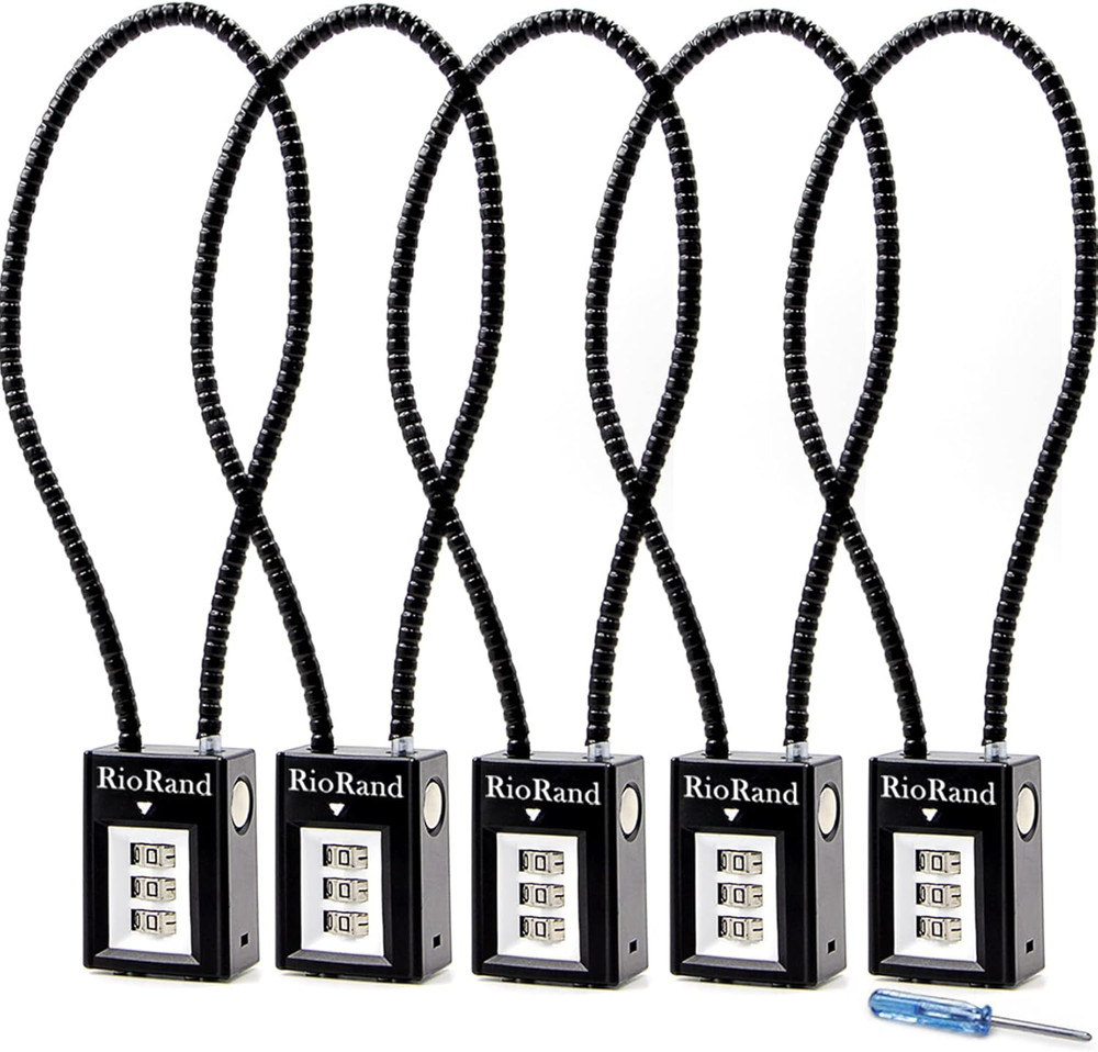 3-Digit Combination Trigger Lock with 15-Inch Gun Cable Security Lock