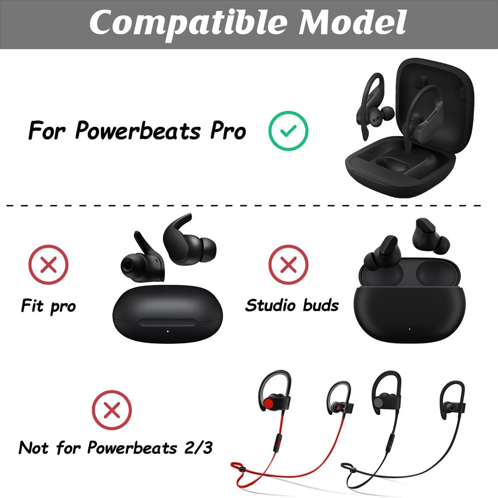 Replacement Silicone Ear Tips Earbuds Buds Set Compatible with large, Red