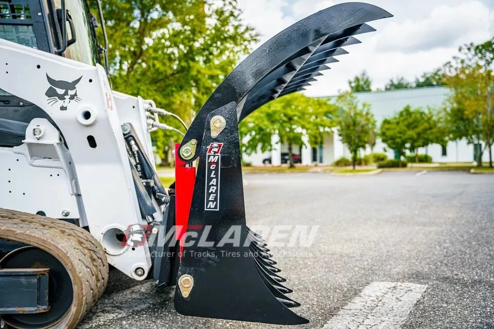 Track Loader Rock Rake Grapple Bucket Attachment for CAT 78" Wide