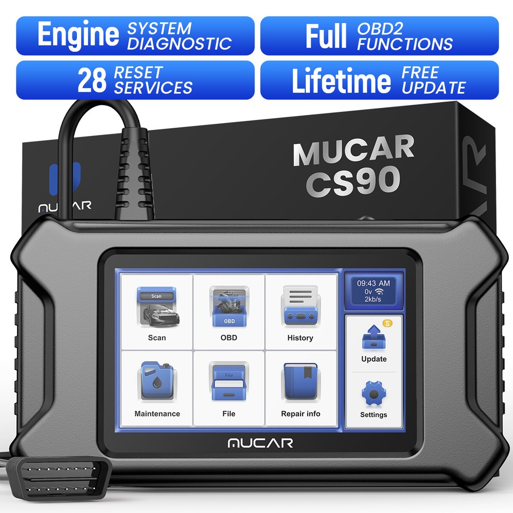 MUCAR CS90 OBD2 Code Reader Engine Diagnostic Scanner Reset Tool ABS SRS Oil