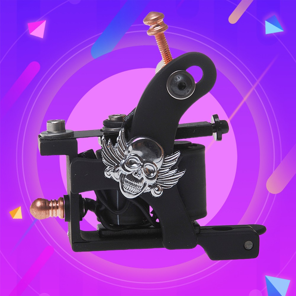 Coil Tattoo Machine Cast Iron Frame for Beginner 10 Wrap Liner 401-G