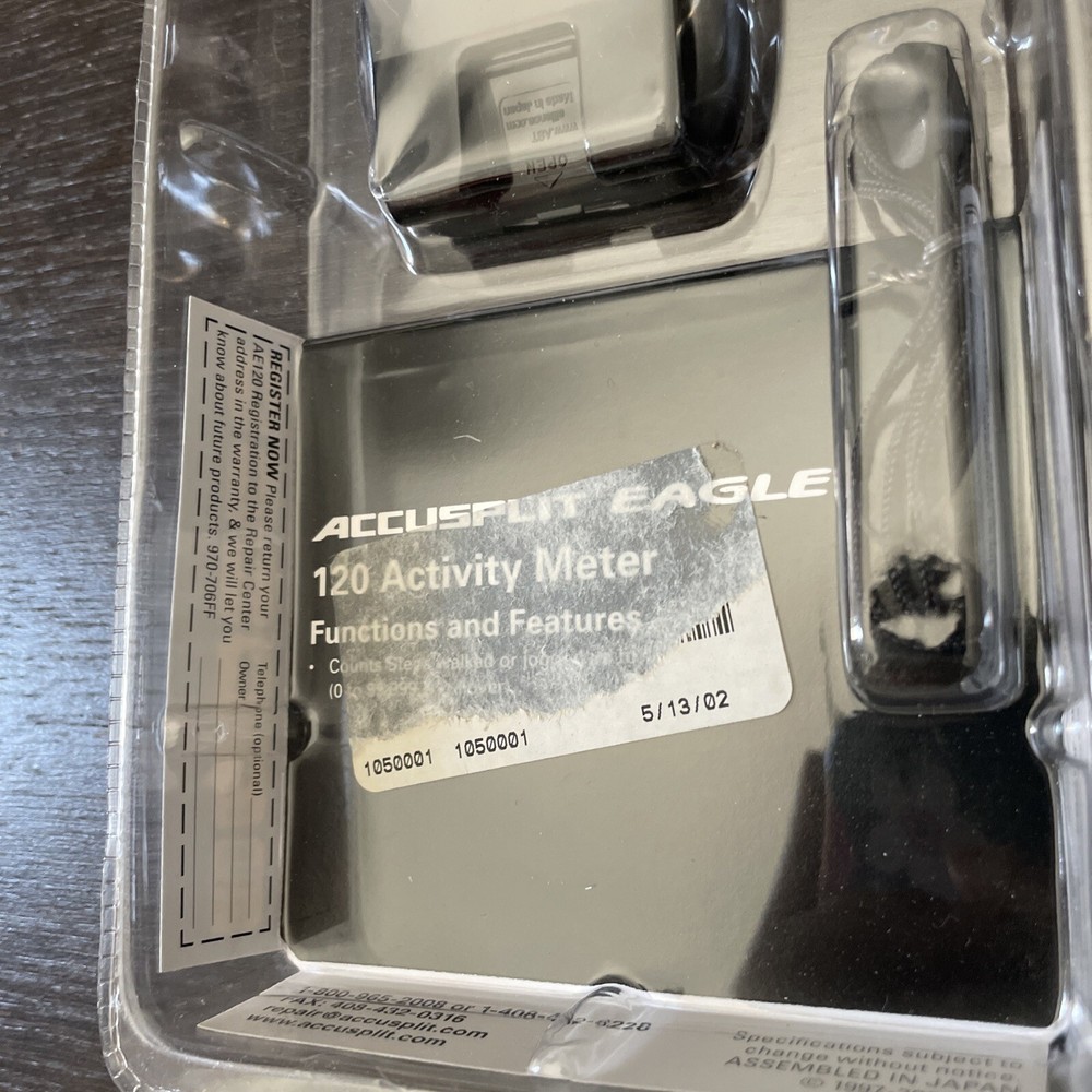 Accusplit Eagle AE120 Activity Meter - Pedometer - New - Sealed