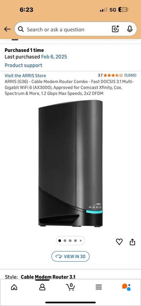 ARRIS (G36) - Cable Modem Router Combo