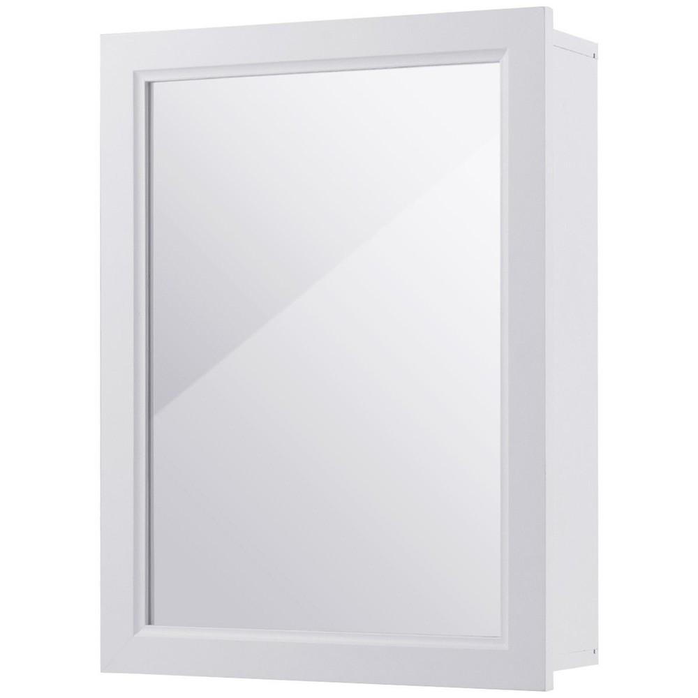 Bathroom Mirror Cabinet Wall Mounted Kitchen Medicine Storage w/Adjustable Shelf