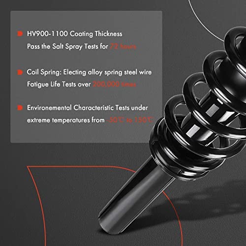 Front Pair (2) Complete Strut & Coil Spring Assembly Compatible with BMW X5