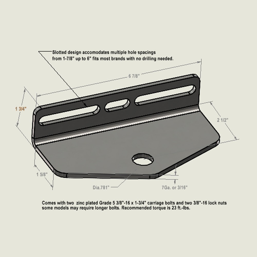Universal Trailer Hitch For Riding/Zero Turn Lawnmowers (RHA-003-B)