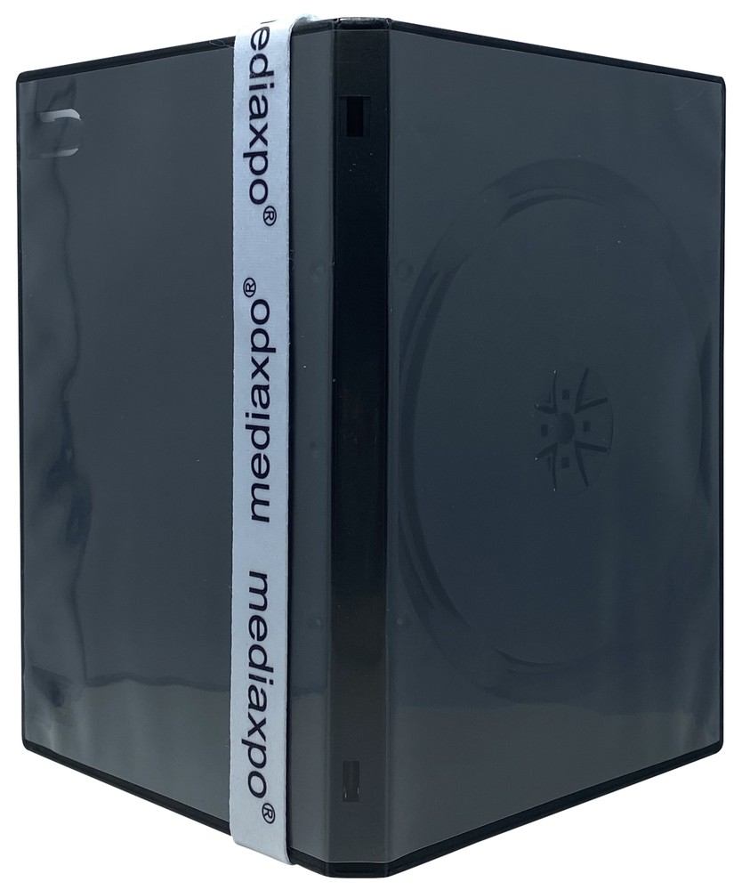 100 STANDARD Black Triple 3 Disc DVD Cases & 100 Matte Inserts