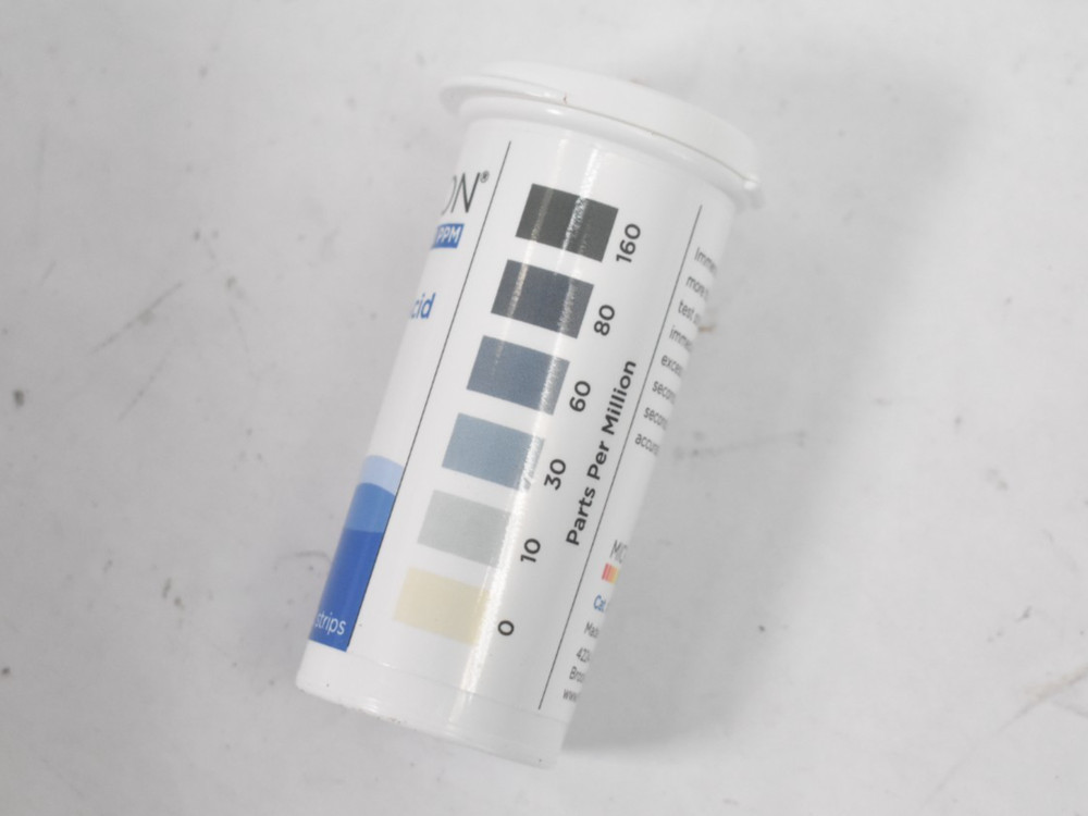 Micro Essential Lab Peracetic Acid PAA Test Strips 0-160 PPM 50 Strips Pack
