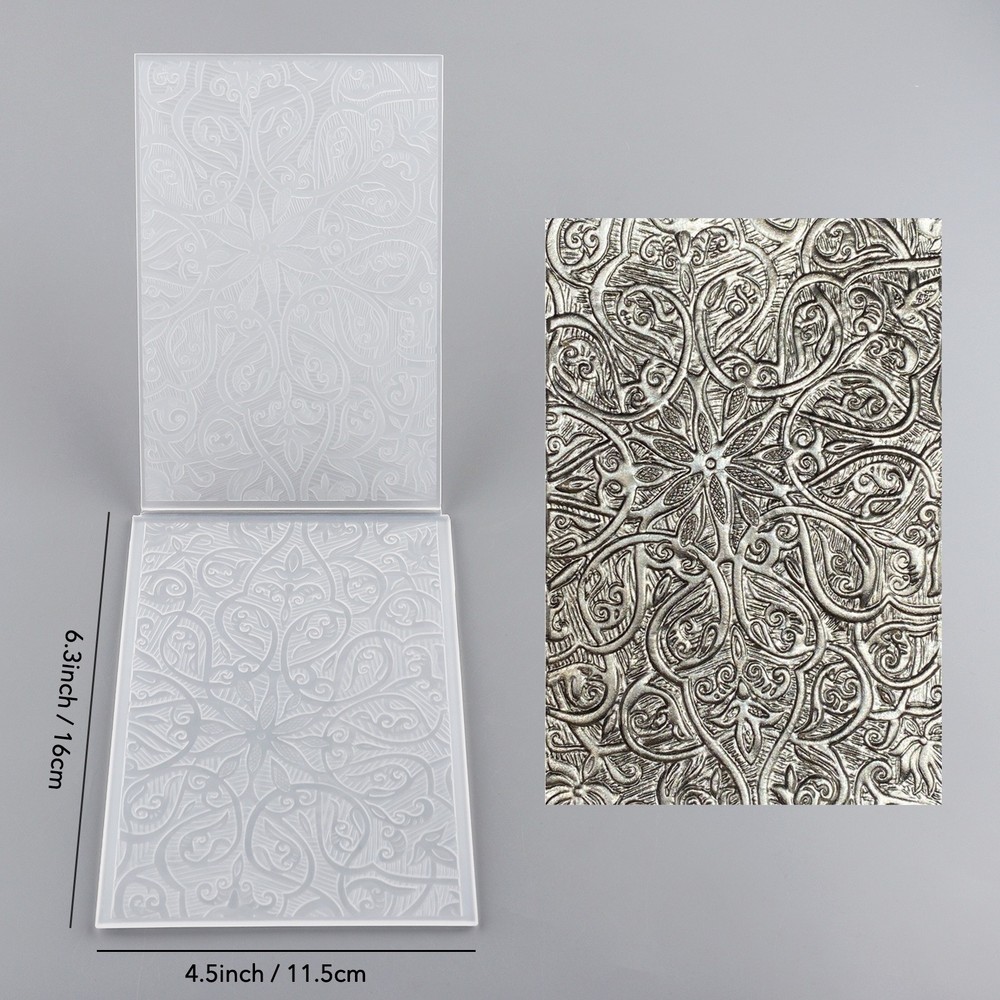 Plastic Embossing Folder Stencil with Retro Pattern for Diy Scrapbooking