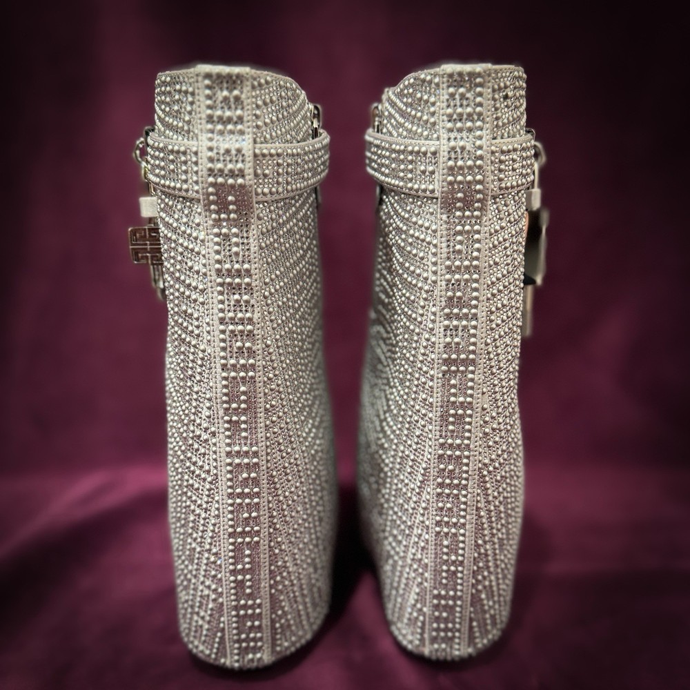 Givenchy Shark Lock Ankle Boots Silvery