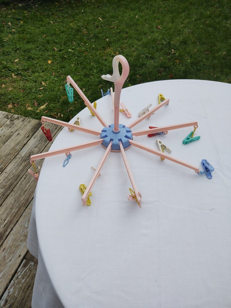 Vintage Carousel Clothes Pin Holder