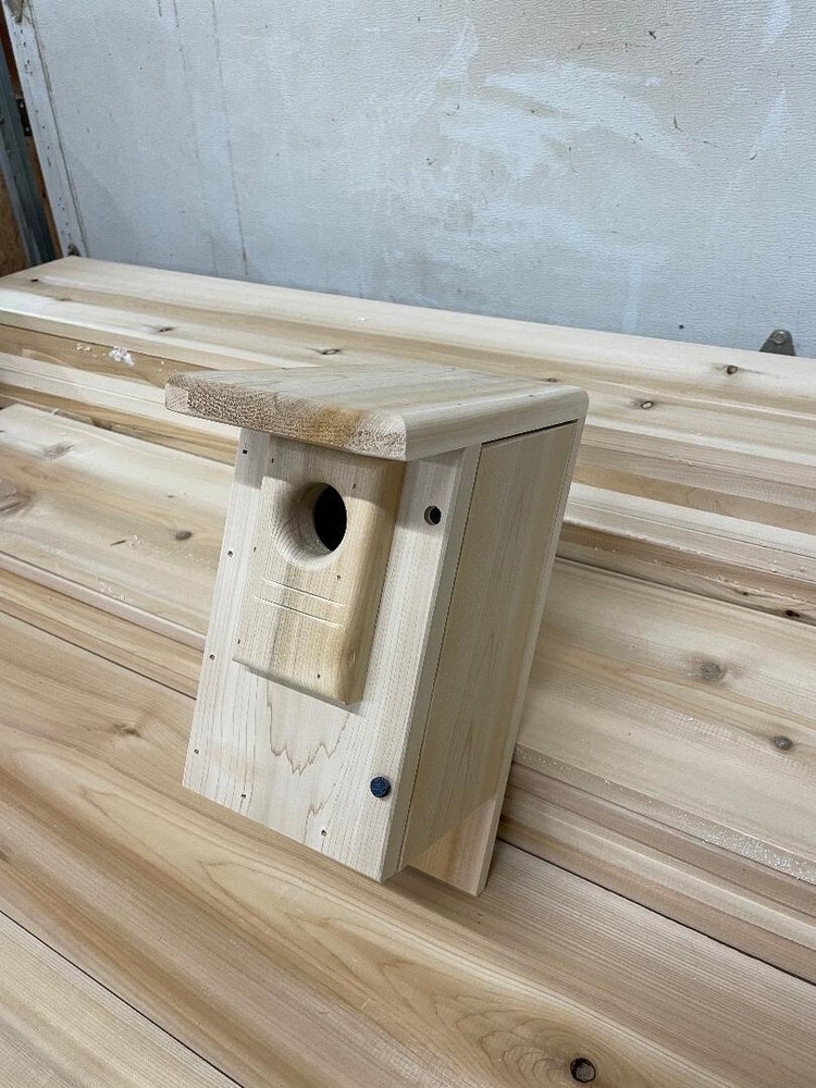 (4) white cedar Bluebird nesting box Kits