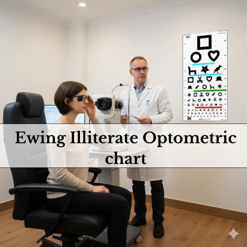 Ewing Illiterate Optometric Eye Chart Vision Testing Chart for Eye Exams