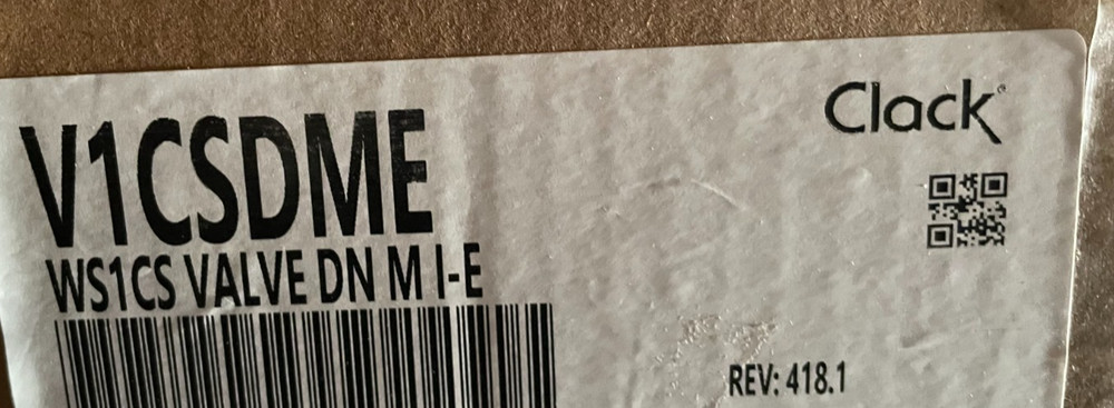 Clack WSI CS DN MI-E Metered Water Softener Valve V1CSDME