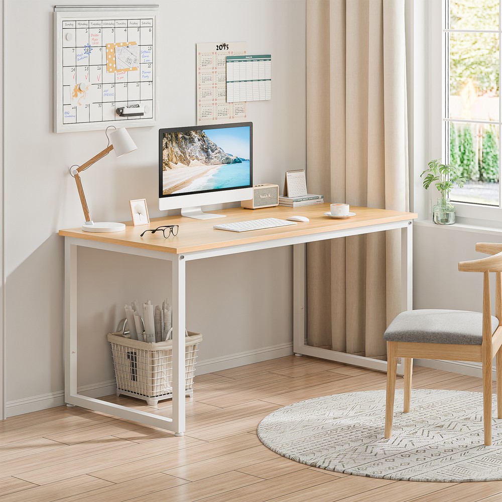 Home Office Desk 47'' Laptop PC Computer Table Writing Table Rectangle Natural