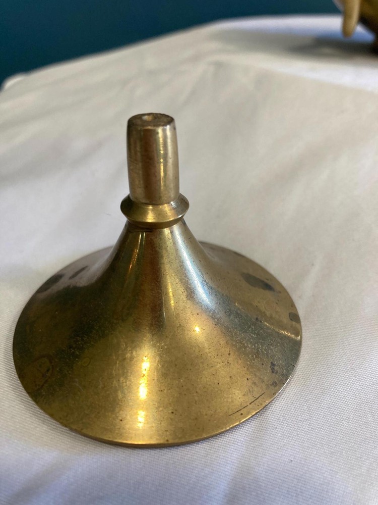 Mid-Century Brass Teapot with Lid