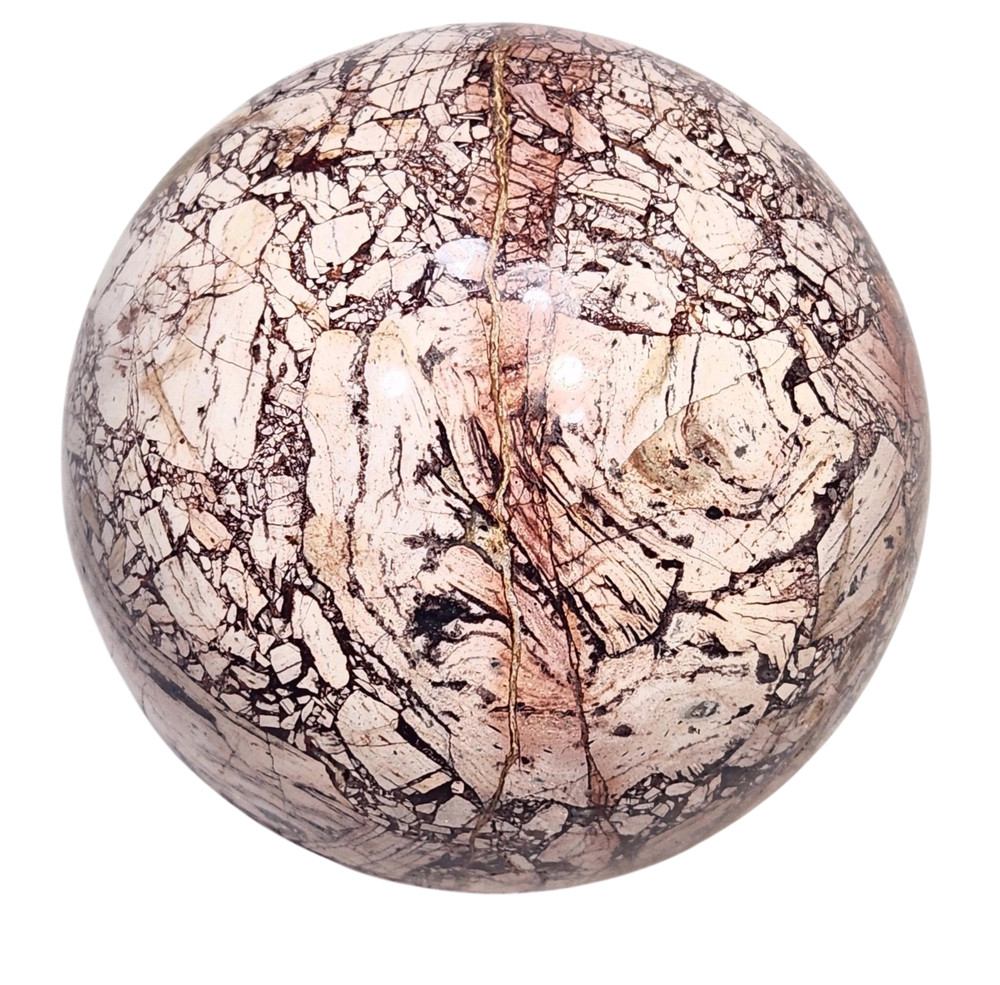 Chipboard Rhyolite 89mm Sphere - Angular Chiplike Inclusions - Decor Stone 6492
