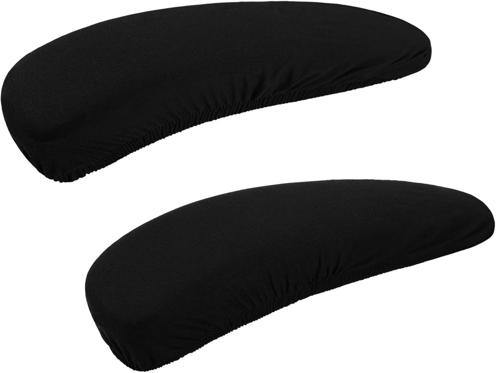 Smiry Stretch Printed Office Chair Armrest Covers, Black