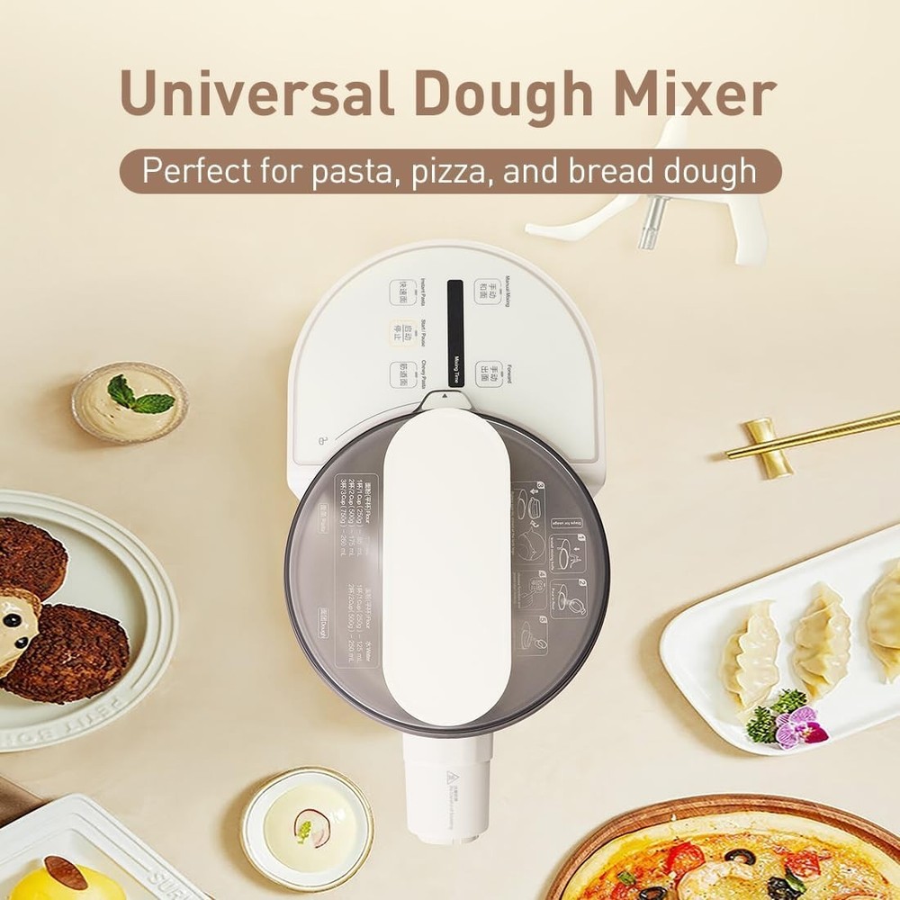 Electric Pasta Maker Machine Automatic Noodles Dough Maker with 7 Discs Pink