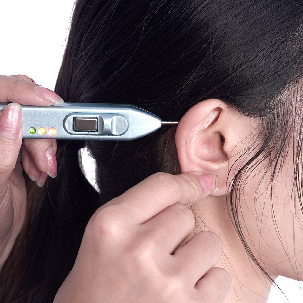 Auricular Points Detector Automatic Ear Detection Pen Warning Sound Acupressure↑