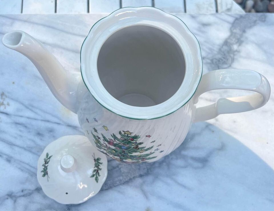 Vintage Nikko Christmas Tree Coffee Pot