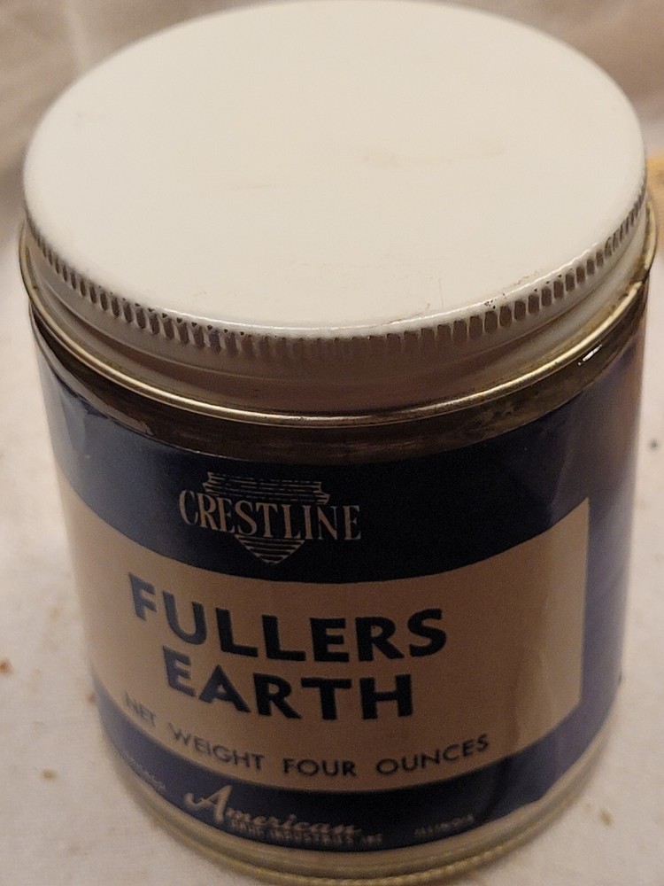 CRESTLINE FULLER'S EARTH JAR ORIGINAL LABEL
