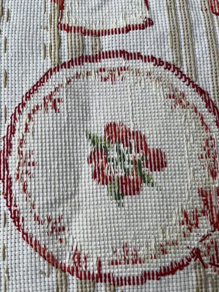 2 Pieces completed finished cross stitch Fruits&Table setting Kitchen decoration