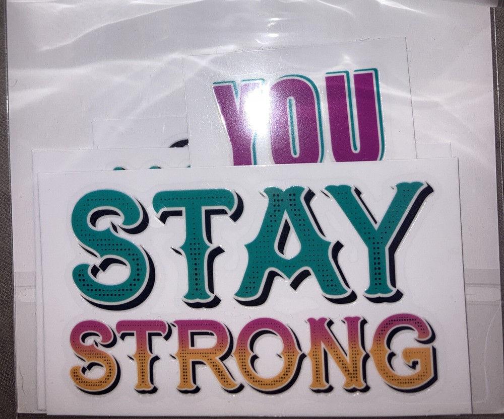 Recollections Keep Going Stay Strong Cold Transfer Stickers
