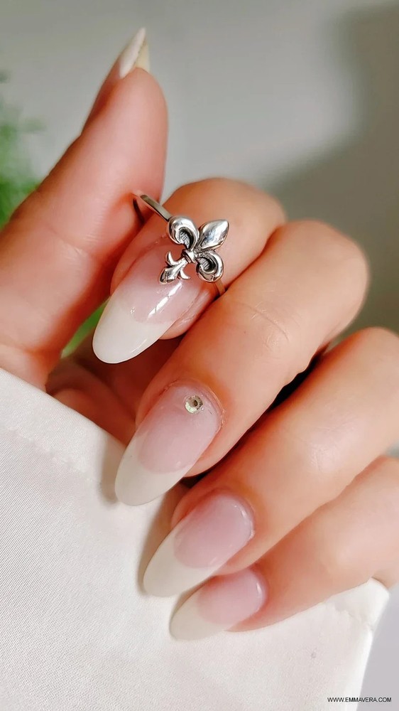 Dainty Sterling Silver Fleur De Lis Ring