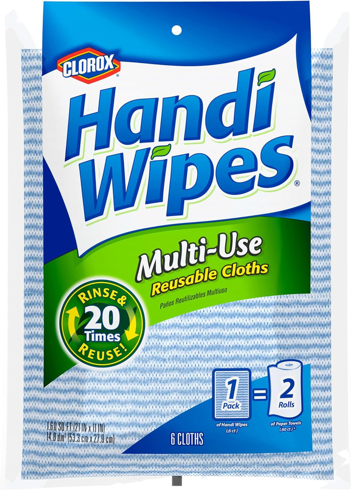 Clorox Handi Wipes Multi-Use Reusable Cloths 6 Count