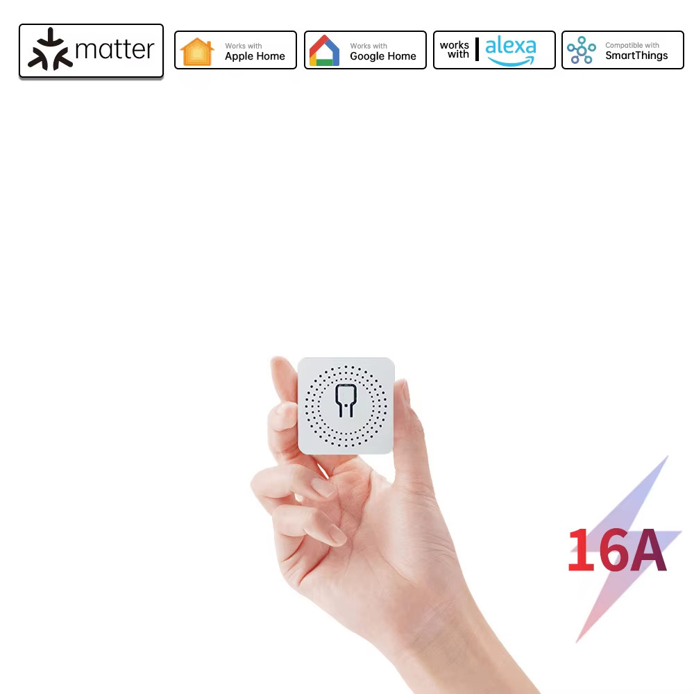 Matter WIFI Smart Switch Module Relay Breaker Homekit Wireless Control Breaker W