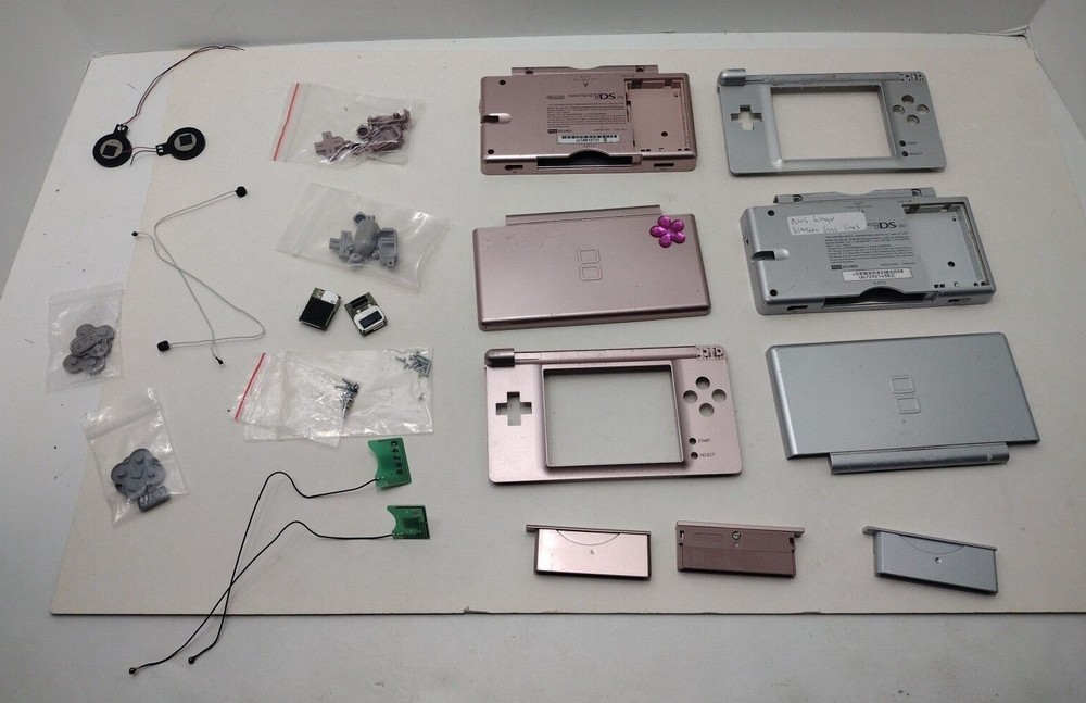 Nintendo DS Lite NDSL Replacement Parts, Buttons, Screws, Shell, Speakers + more