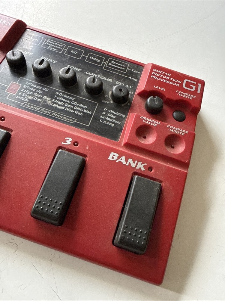 KORG TONEWORKS G1 Guitar Distortion Processor Multi-Effect Used tested