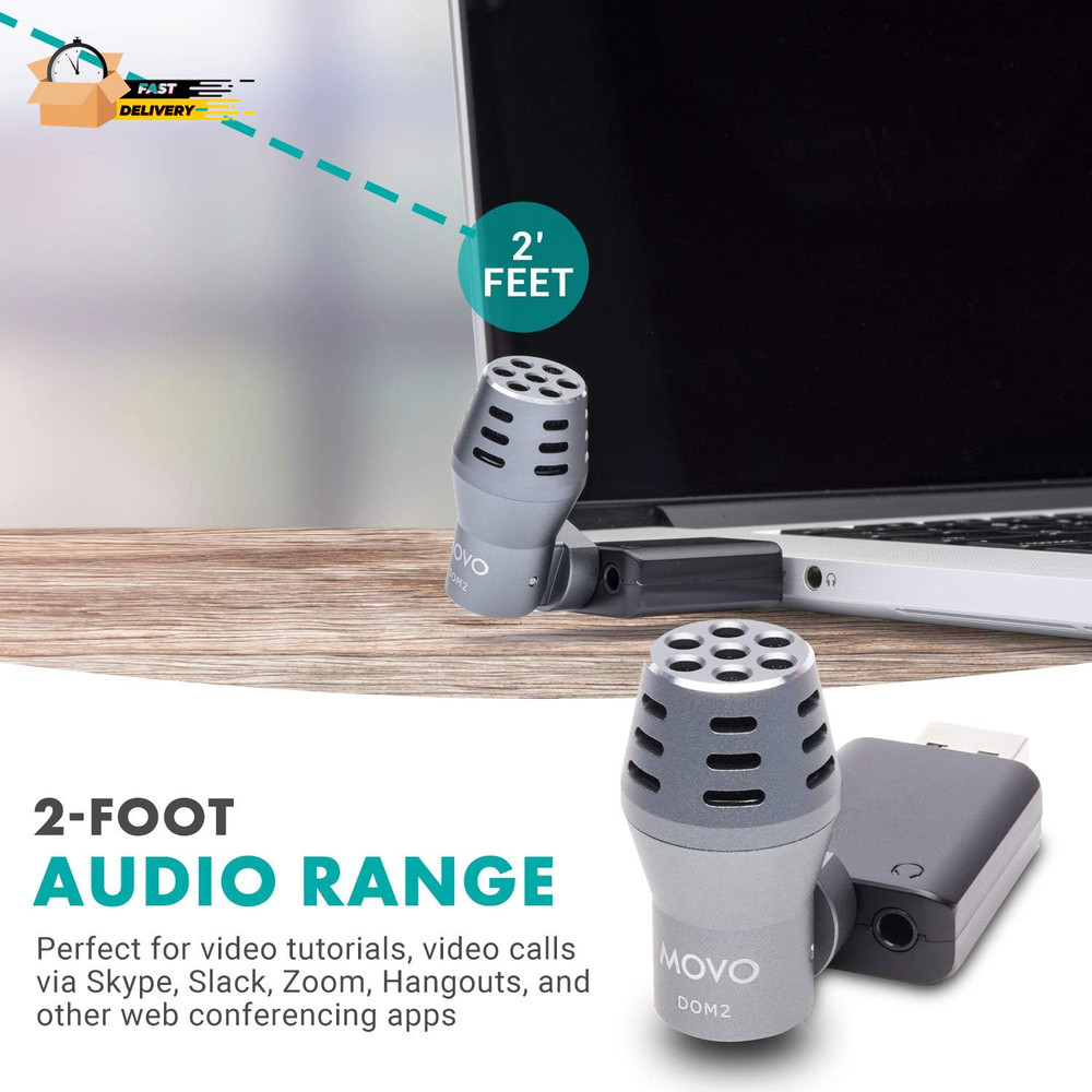 DOM2-USB Mini Omnidirectional USB Laptop Microphone for Computer - Laptop