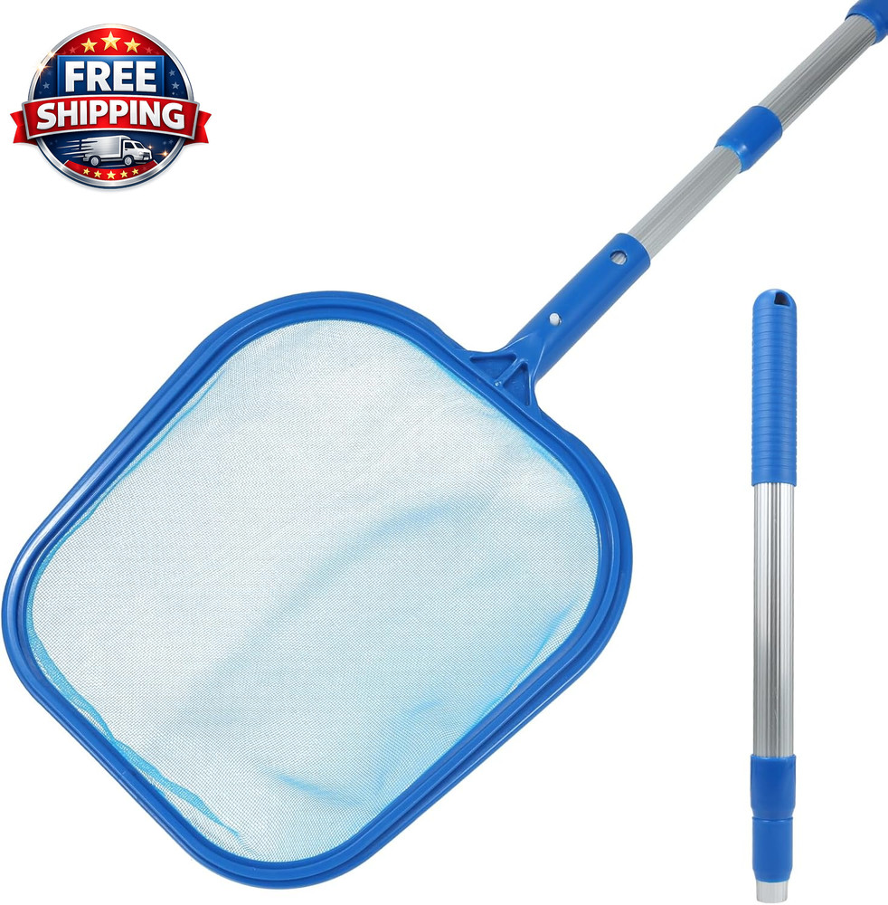 Pool Leaf Collector, Large Pool Net with Frame Pool Skimmer Net with Fine Mesh P