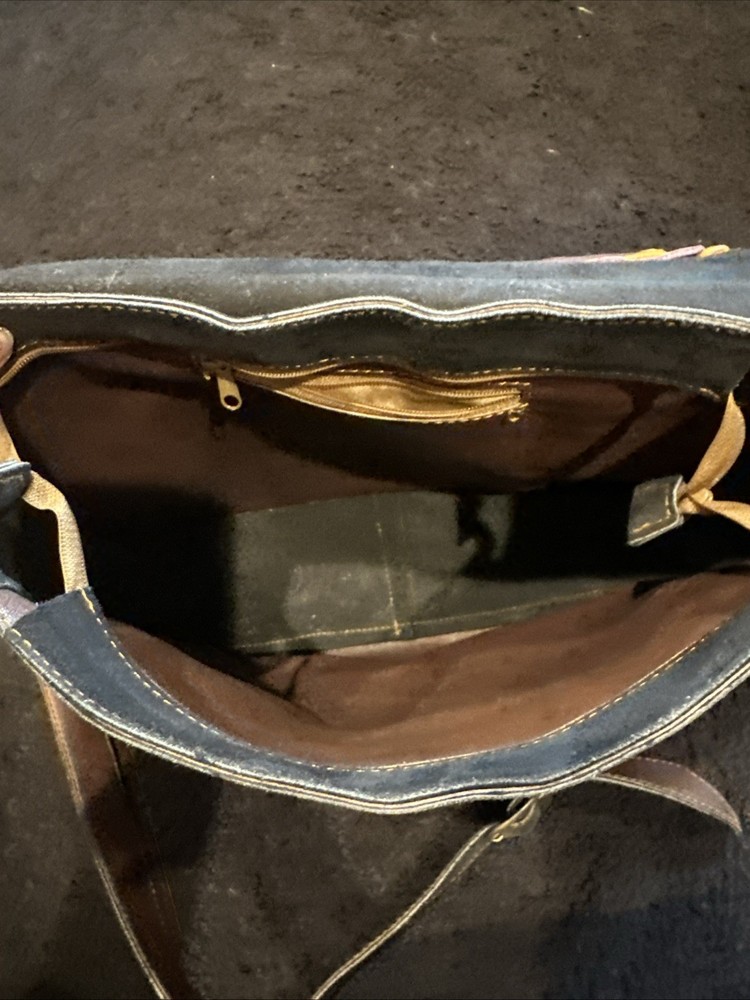 Handmade Peruvian Incan Suede Purse 14”x10”