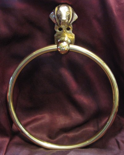 GERMAN SHORTHAIRED POINTER, GSP Bronze Towel Ring!