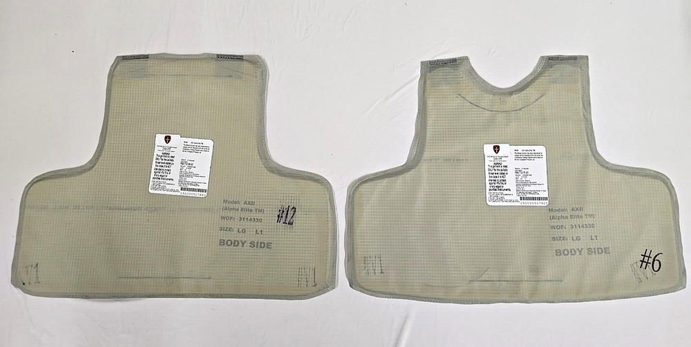 PB Alpha Elite AXII Soft Armor Inserts Large Front/Back