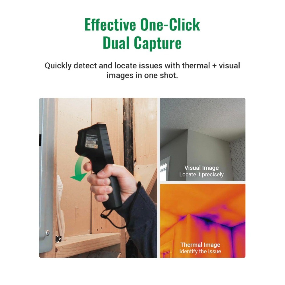 HF96V Thermal Camera with Visual Camera & Laser Pointer, Intelligent Detection