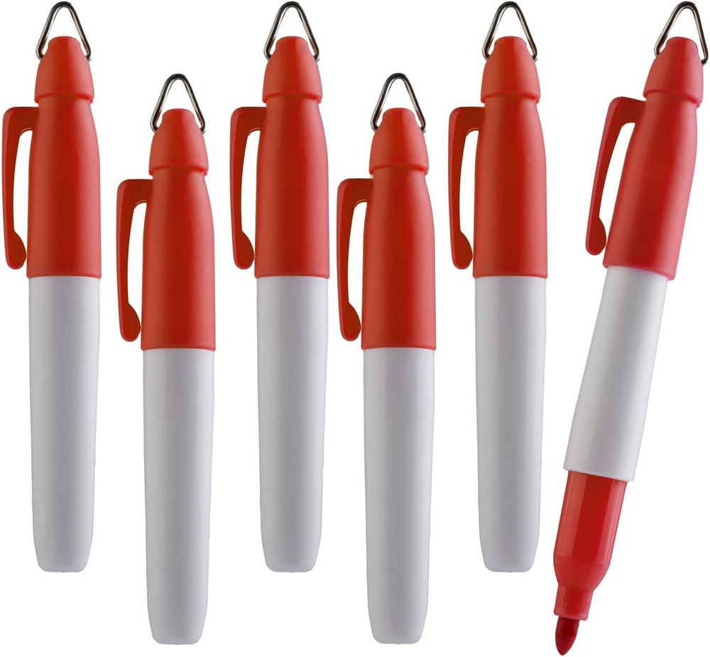 Mini Permanent Markers, Assorted Colours, Fine Point, 6 Count (Mixed)